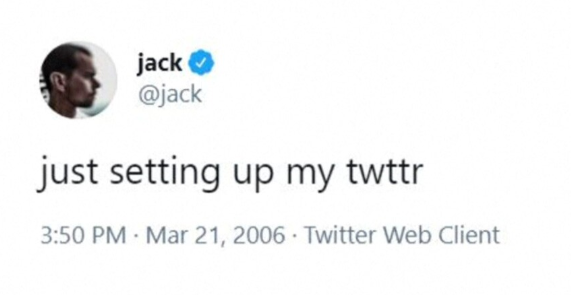 "just setting up my twttr"
Der erste Tweet am 21. März 2006